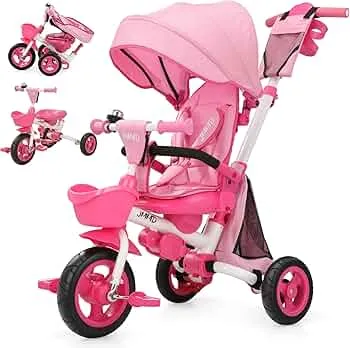 Kids 4-in-1 Foldable Tricycle Stroller