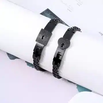 Couple Lock & Key Bracelet Set