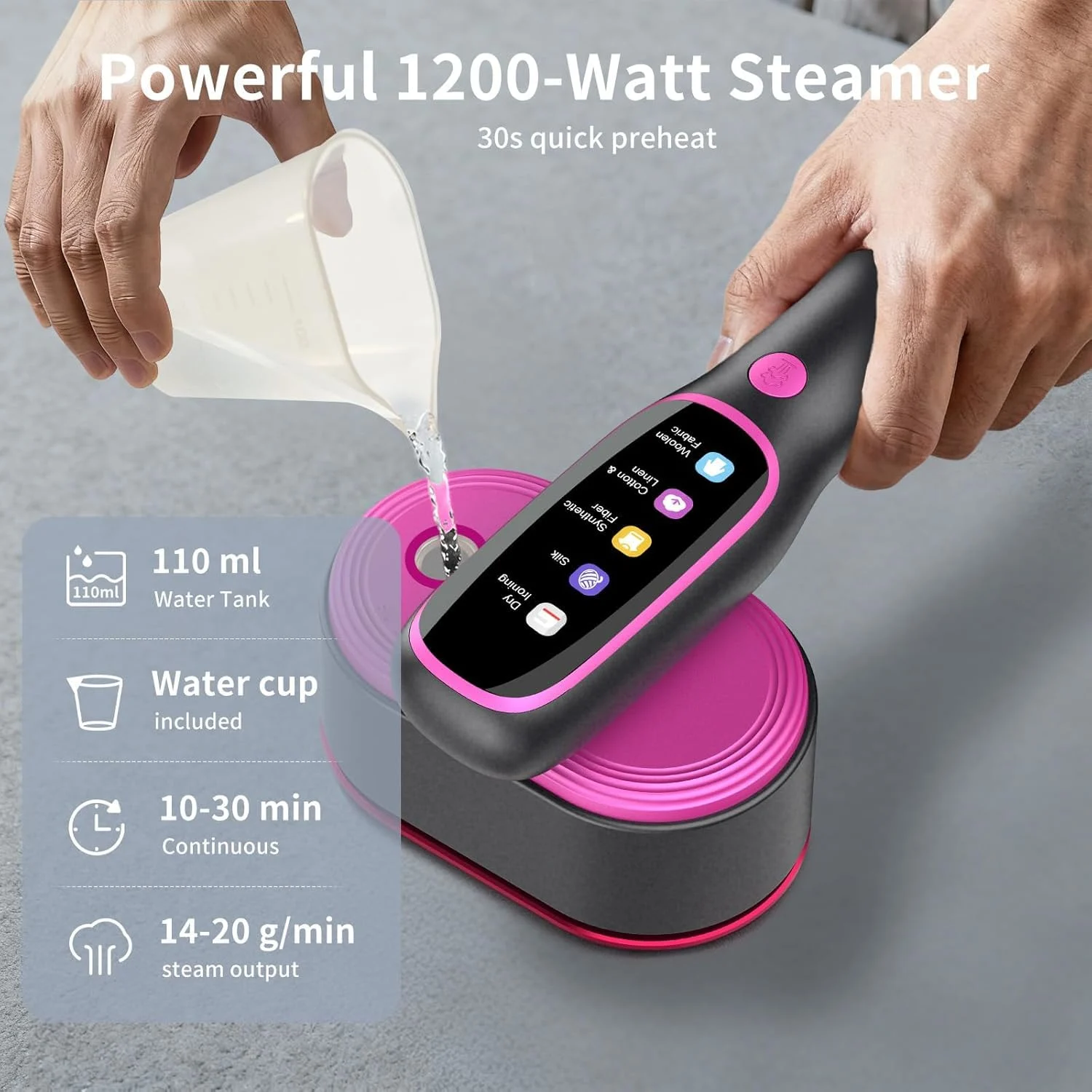 Powerful Handheld Garment Steamer for Effortless Wrinkle Removal