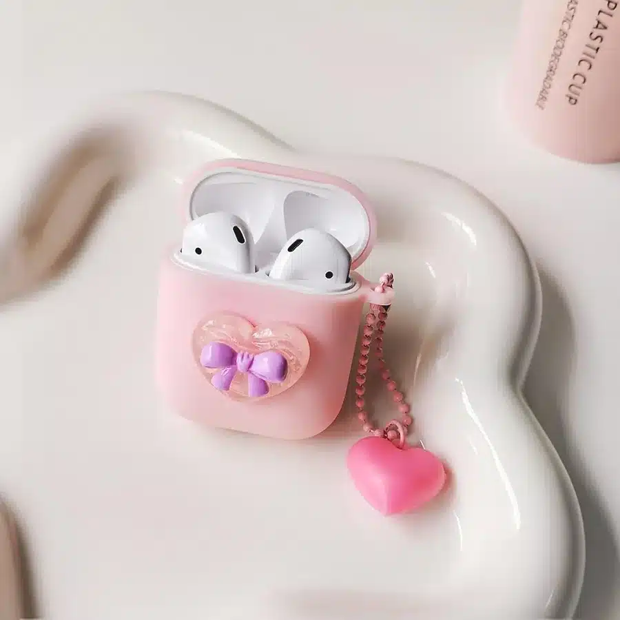 Cute Heart Wireless Bluetooth Earbuds