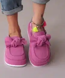 Women’s Soft Bow Design Slip-On Loafers