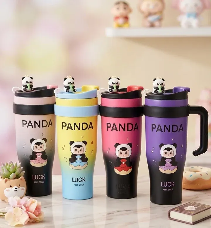 Cute Panda Printed Travel Mug