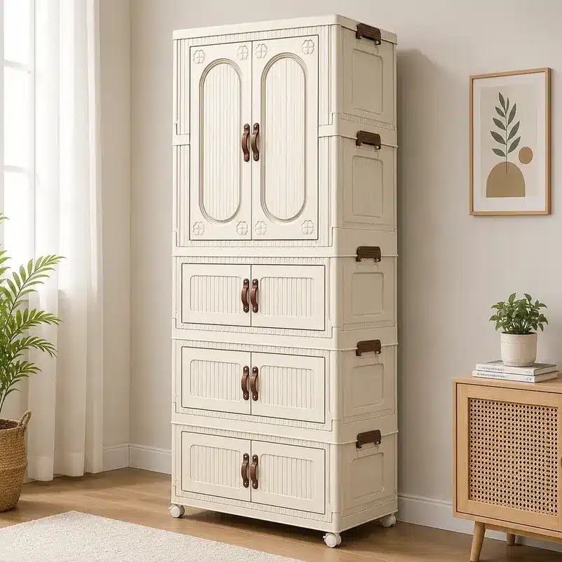 Multi Layer Foldable Storage Cabinet