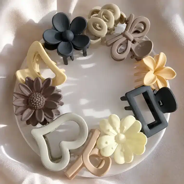 Pastel Floral Hair Claw Clips