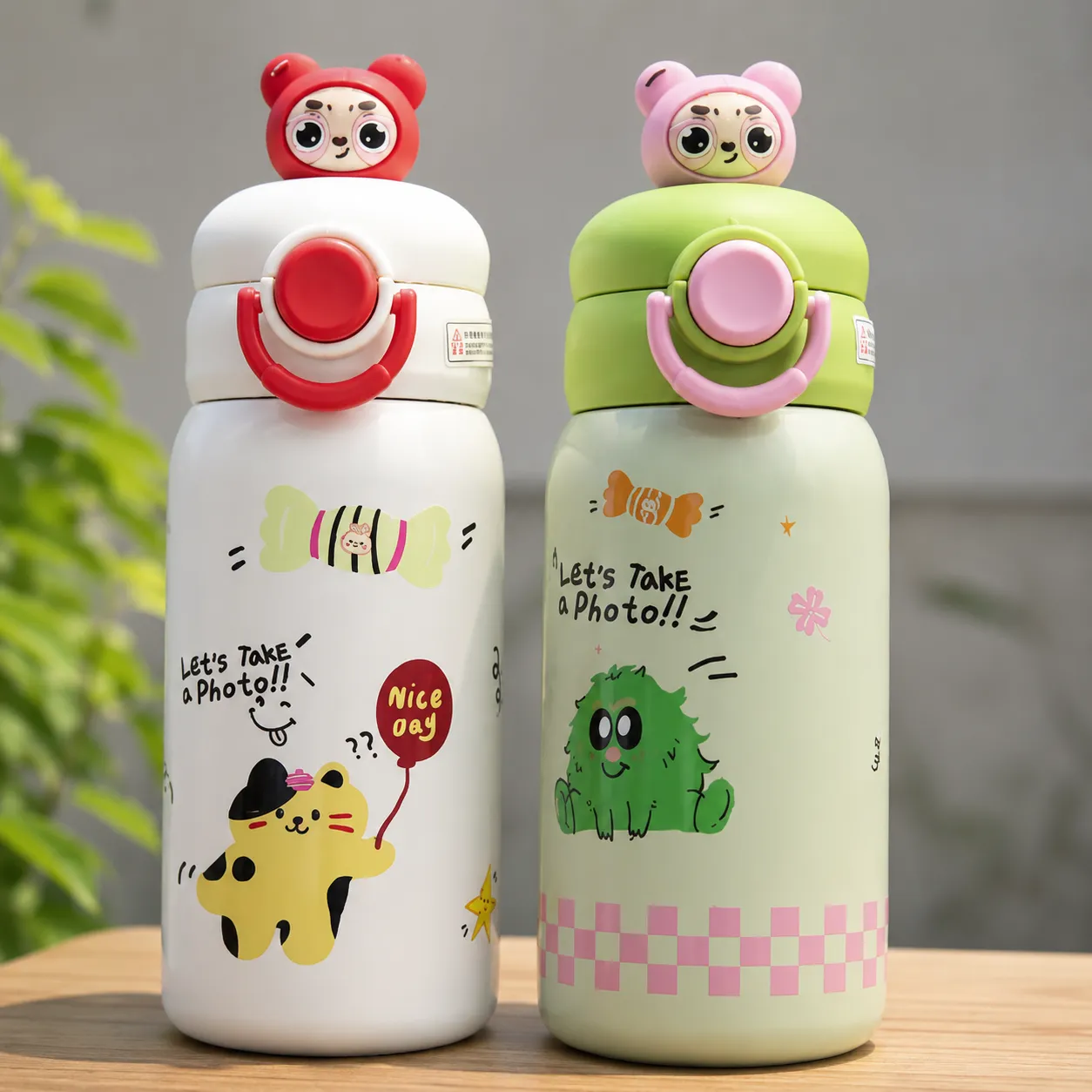 Cute Cartoon Stainless Steel Insulated Water Bottle