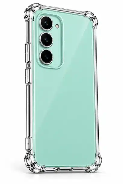 Green Clear Protective Smartphone Case with Camera Guard and Shockproof Corner Protection