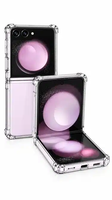 New Foldable Clear Protective Smartphone Case with Camera Guard and Shockproof Corner Design