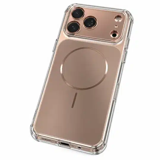 Luxury Rose Gold Smartphone case with Triple Camera and Magnetic Ring Design