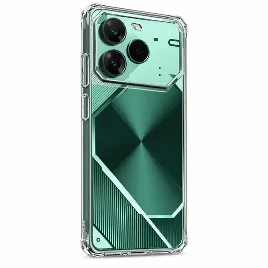 Premium Emerald Green Smartphone case with Geometric Back Design and Triple Camera