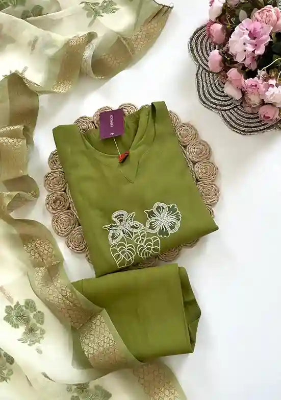 Pure Premium Block kurta set with Dupatta