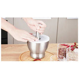 Kitchen Mortar and Pestle Grinder 304 Stainless Steel with Anti Spill Lid