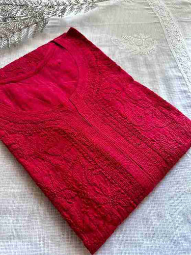 Cotton jaal Chikankari Kurta