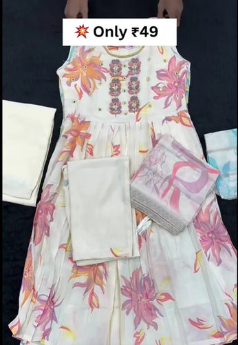 PREMIUM FINE DISCHARGE COTTON KURTI