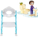 8492 2 In 1 Potty Training Toilet Seat With Step Stool Ladder For Boy And Girl Baby Toddler Kid Childrens Toilet Training Seat Chair With Soft Padded Seat And Sturdy Non-slip Wide Step Make Potty Easier For Your Kids (Multi-color)