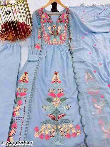 Elegant Mirror Work Kurta Set