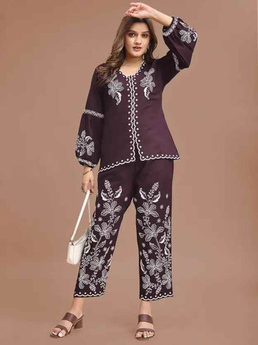Women Viscose Rayon Kurti Pant Set