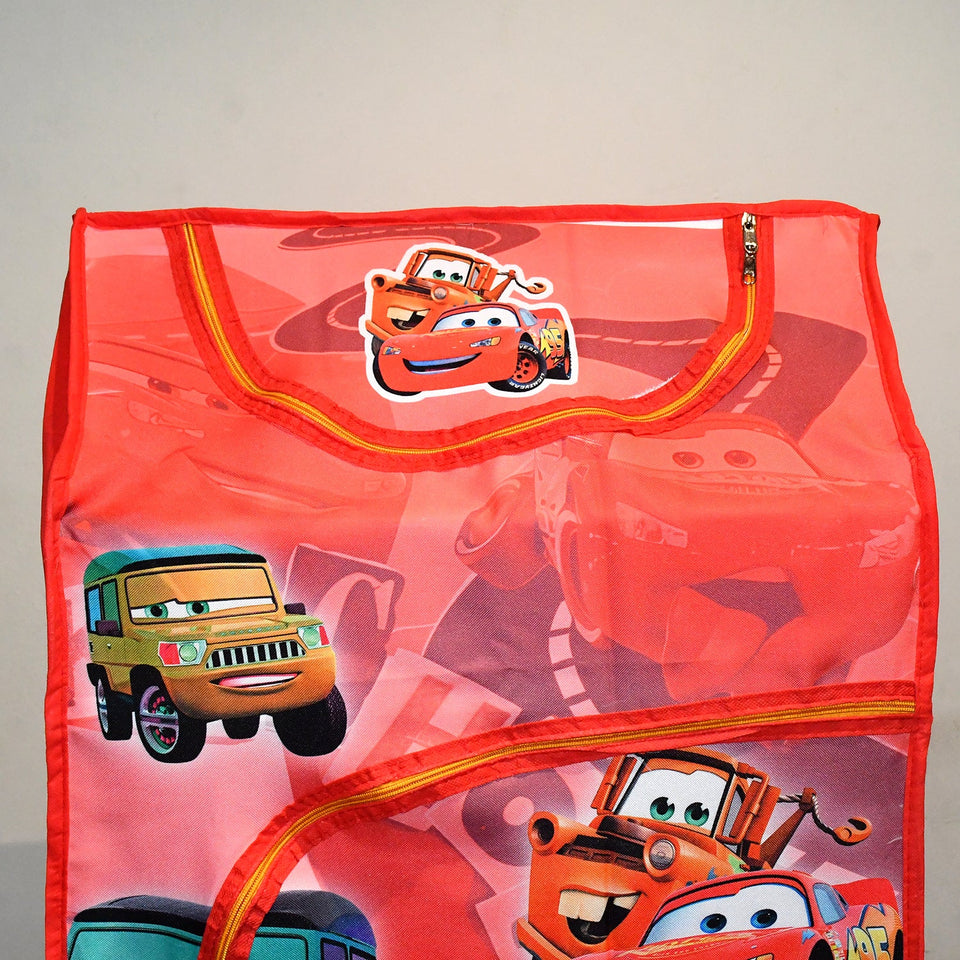 Multi Purpose Foldable Baby Wardrobe  Toy Box 5 Shelves Cartoon Printed