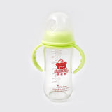Glass Baby Feeding Bottle With Handles  Straw (240 Ml  1 Pc)