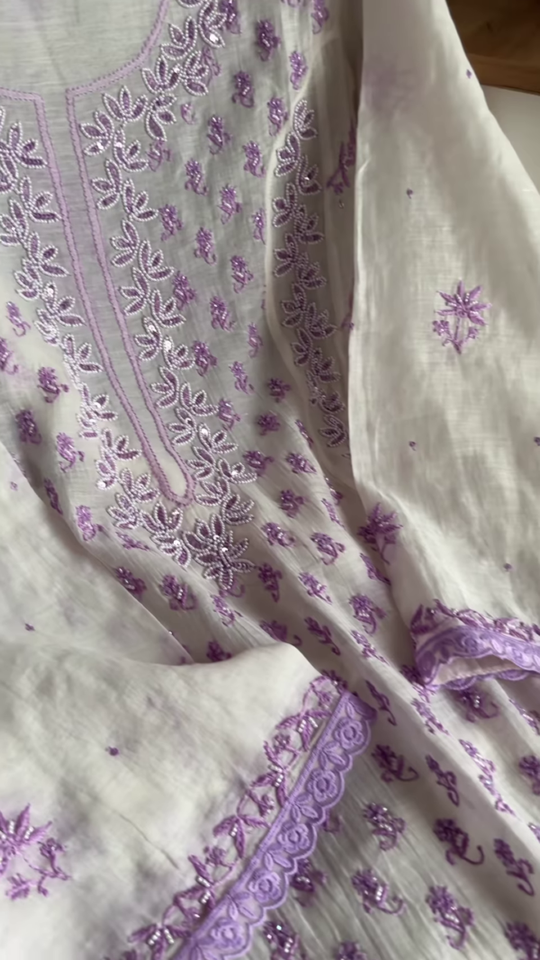 Embroidered Organza Unstitched Dress Material