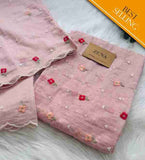 Delicate Pink Embroidered Suit