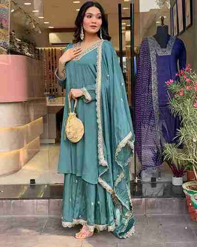 KURTI PANT SET WITH DUPATTA