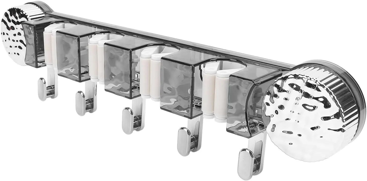 Heavy-Duty Wall Mounted Broom & Mop Holder Organizer