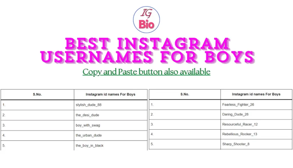 200+ Best Instagram Usernames For Boys You Haven't Seen Before! 🚀