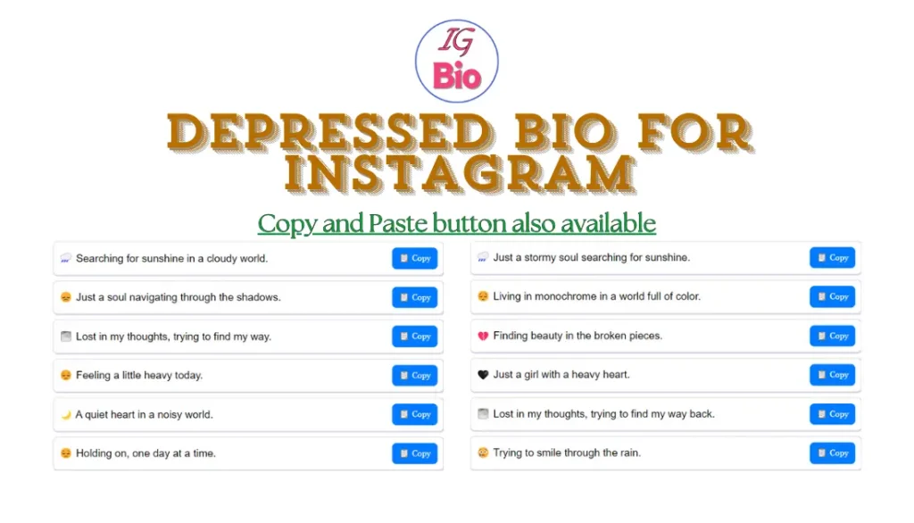 100+ Depressed Bio for Instagram | Copy & Paste