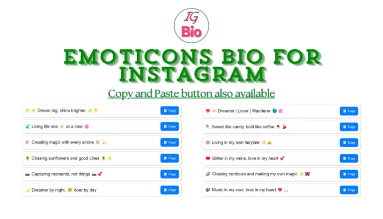 100+ Emoticons Bio for Instagram | Copy & Paste