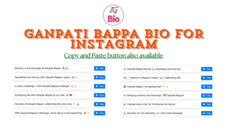 355+ Ganpati Bappa Bio for Instagram 🎉 – Celebrate Your Devotion!