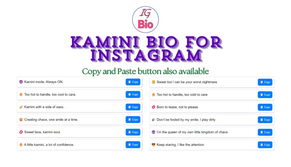 100+ Kamini Bio for Instagram | Copy & Paste