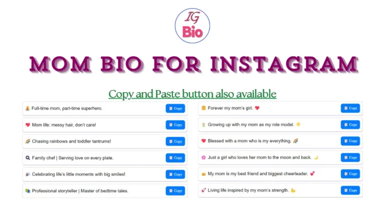 100+ Mom Bio for Instagram | Copy & Paste