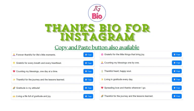 100+ Thanks Bio for Instagram | Copy & Paste