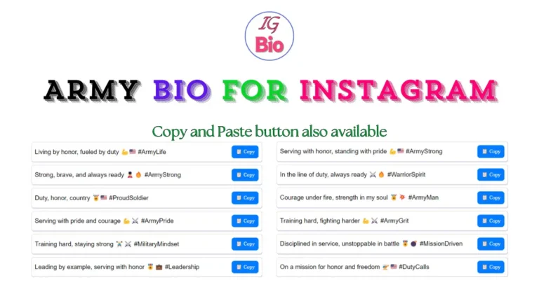 100+ Army Bio For Instagram | Copy & Paste