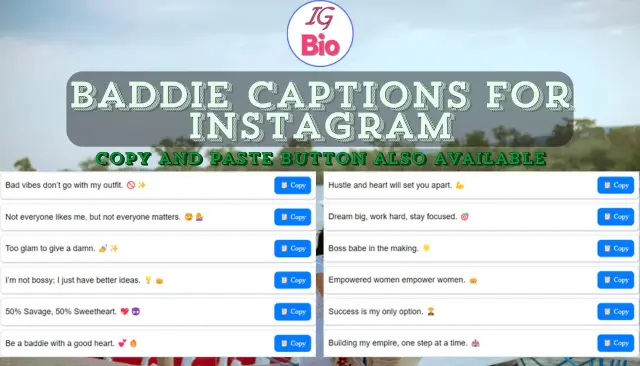 Baddie Captions for Instagram | Copy & Paste