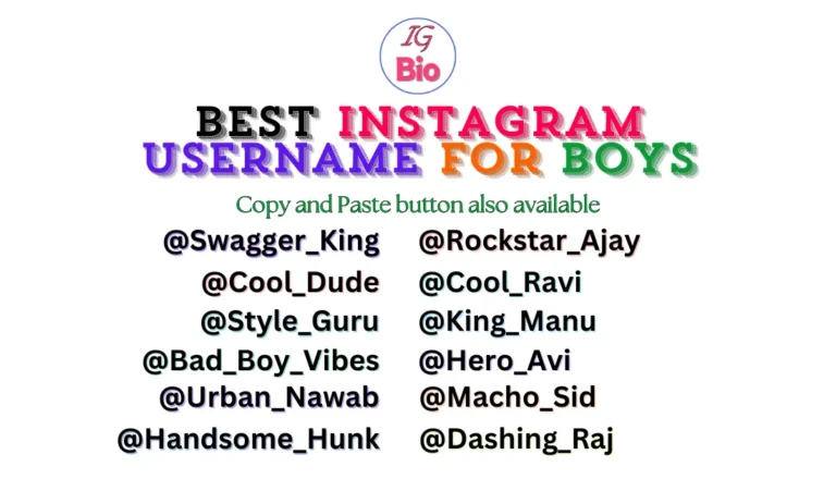 Best Instagram Username For Boys Image