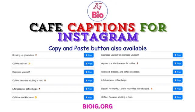 100+ Cafe Captions For Instagram | Copy & Paste