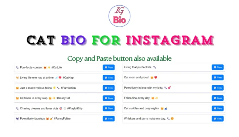 100+ Cat Bio for Instagram | Copy & Paste