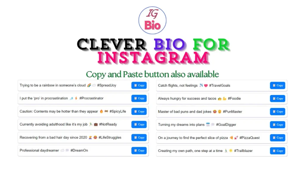 100+ Clever Bio For Instagram | Copy & Paste