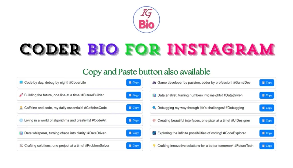 100+ Coder Bio For Instagram | Copy & Paste