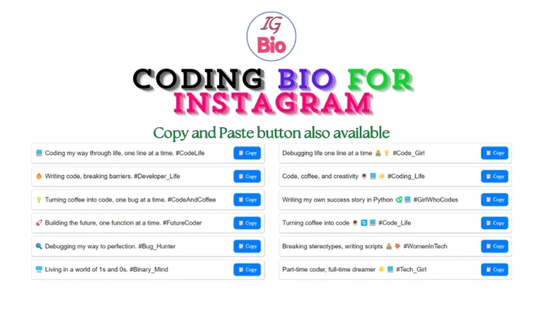 100+ Coding Bio For Instagram | Copy & Paste