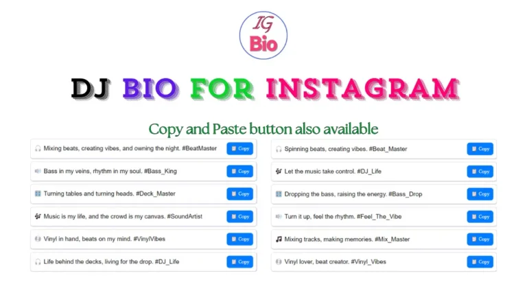 100+ Dj Bio For Instagram | Copy & Paste