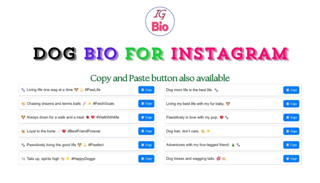 100+ Dog Bio for Instagram | Copy & Paste