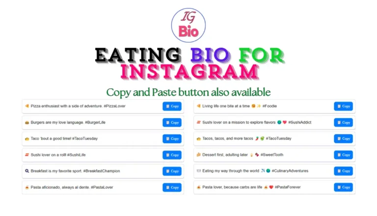 100+ Eating Bio for Instagram | Copy & Paste