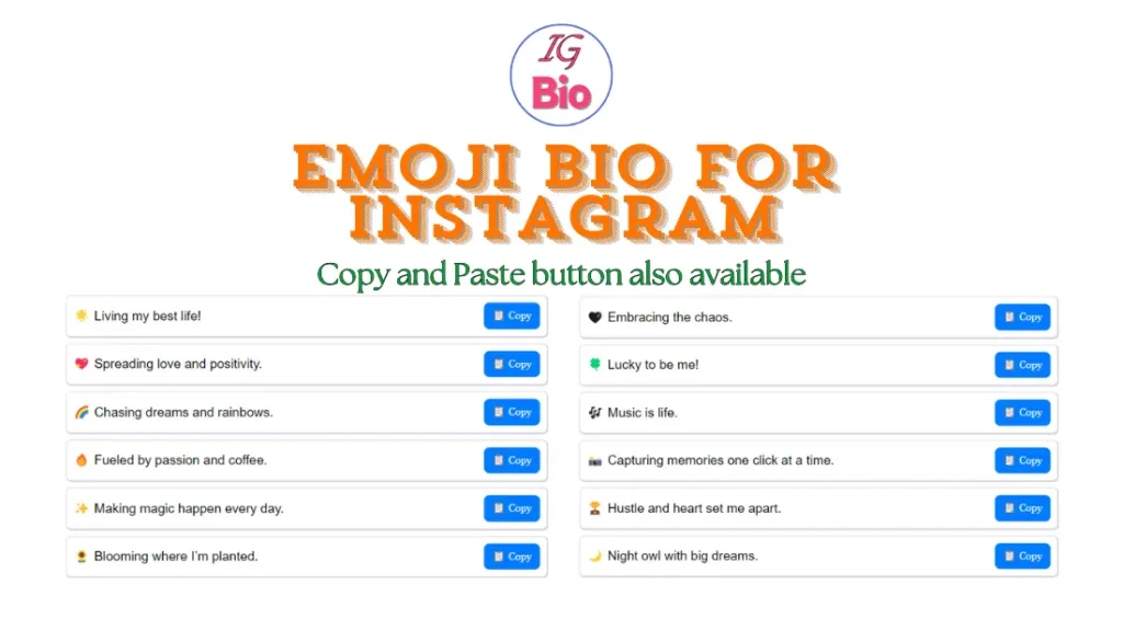 100+ Emoji Bio for Instagram | Copy & Paste