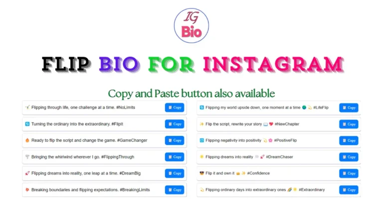 100+ Flip Bio for Instagram | Copy & Paste