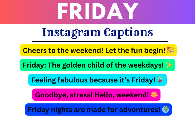 Friday Instagram Captions Image