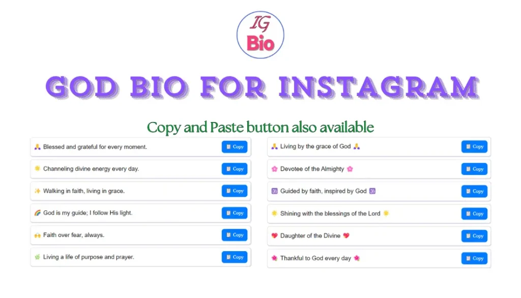 100+ God Bio for Instagram | Copy & Paste