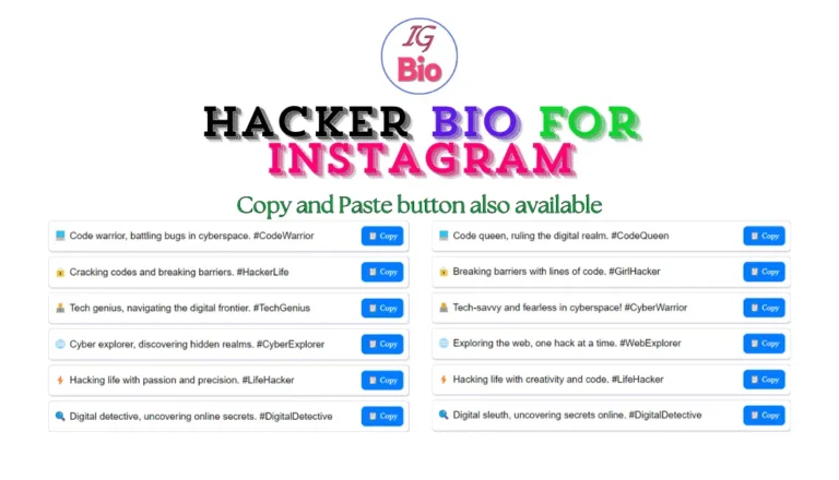 100+ Hacker Bio For Instagram | Copy & Paste