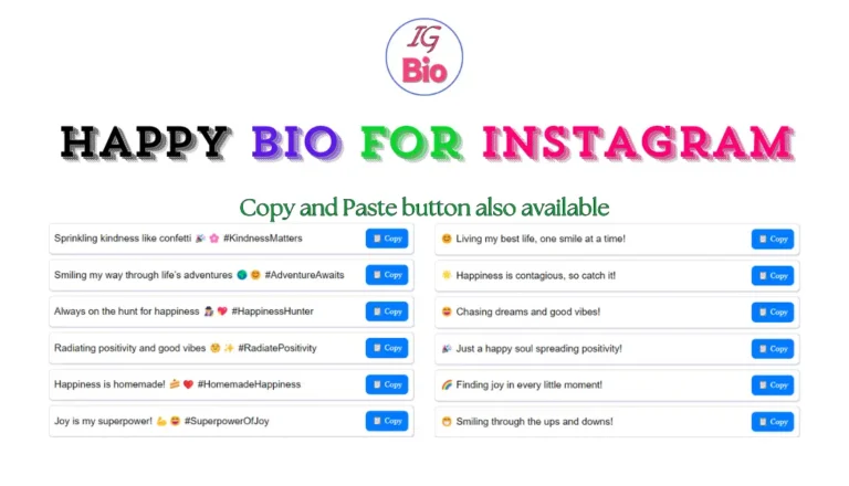 100+ Happy Bio for Instagram | Copy & Paste